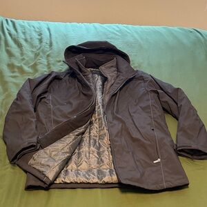 Weatherproof Black Hooded Raincoat